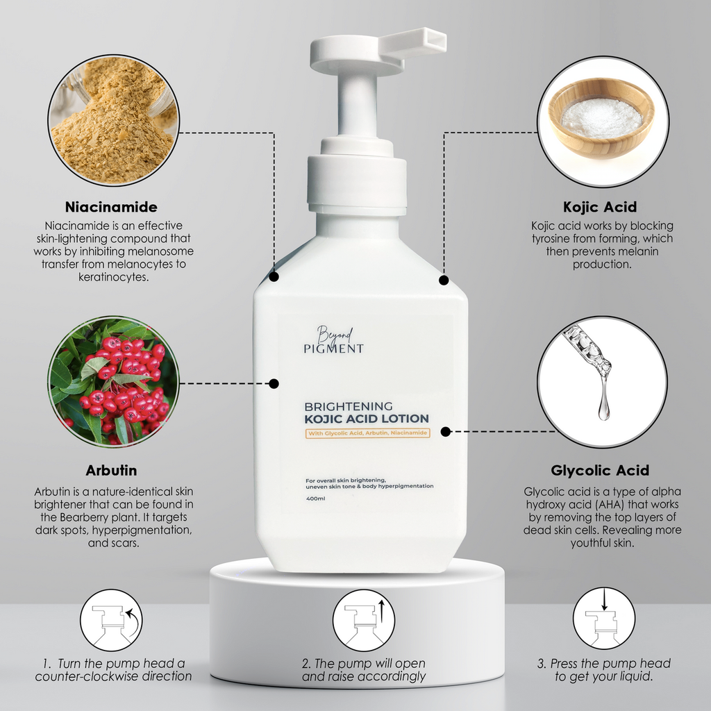 Rsskincare Brightening Kojic Acid Body Lotion — Even Skin Tone & Fade Hyperpigmentation | 400ml