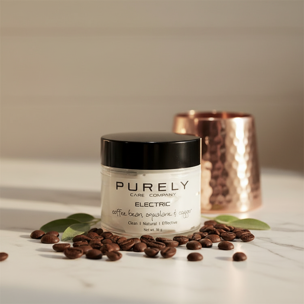 Purely Care Company PURELY Electric Energizing Face Cream — 2 oz | Caffeine, Copper Peptides & Tallow