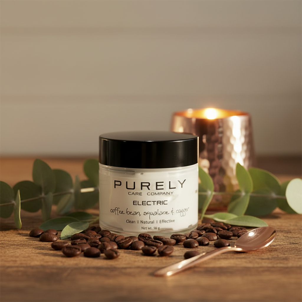 Purely Care Company PURELY Electric Energizing Face Cream — 2 oz | Caffeine, Copper Peptides & Tallow