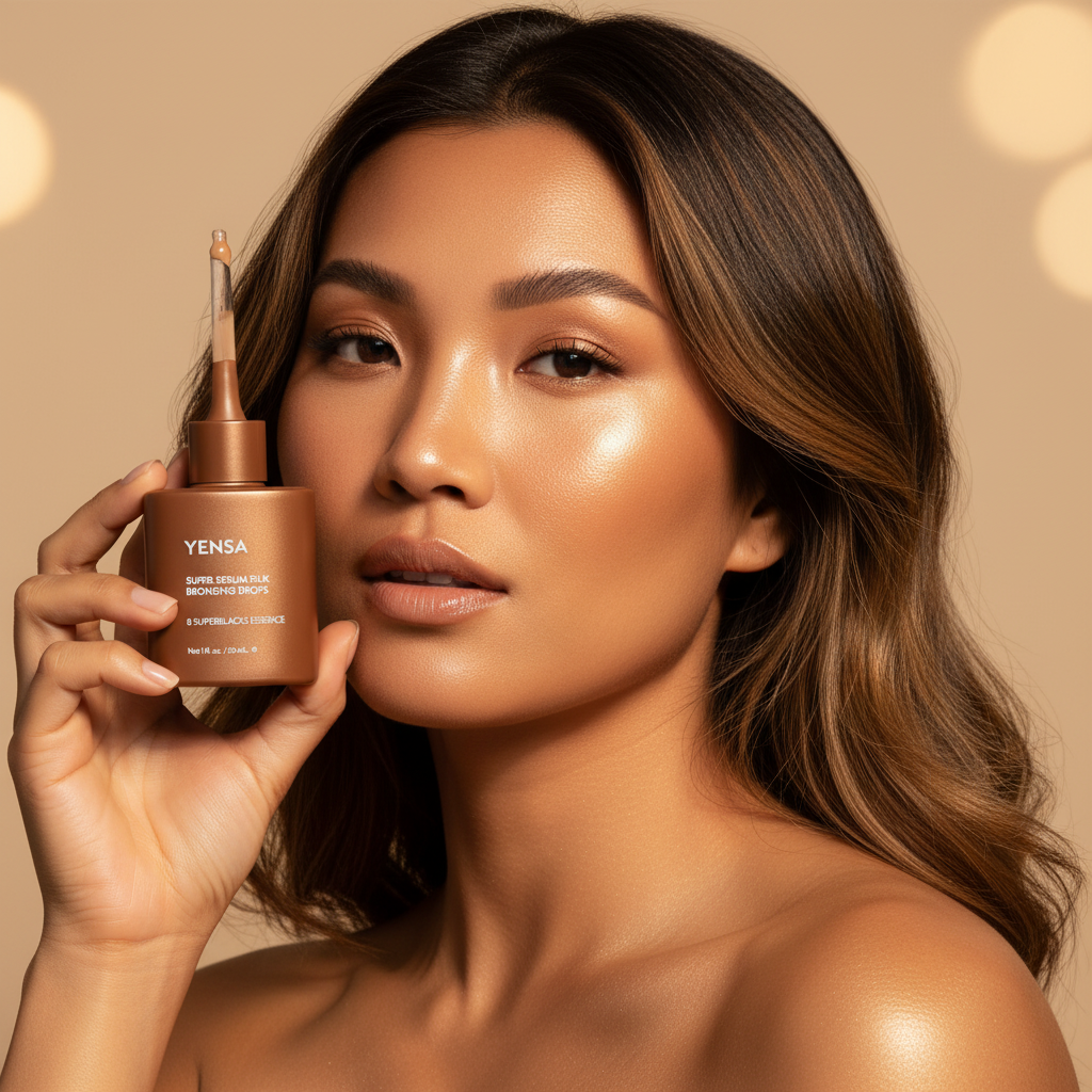 YENSA Super Serum Silk Bronzing Drops — Skincare-Powered Bronzer for All Skin Types & Tones