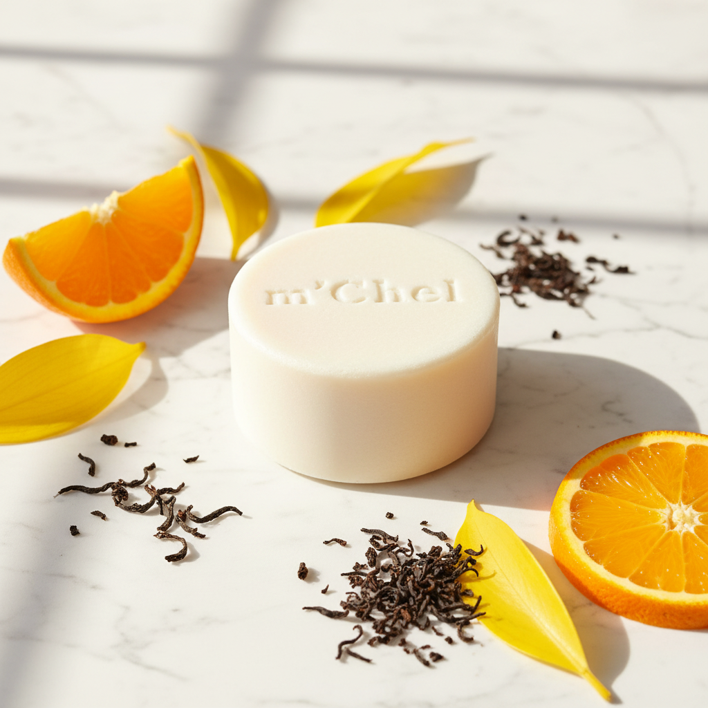 m'Chel Haircare High Shine Shampoo + Weightless Conditioner Bar Bundle — Sulfate & Paraben-Free